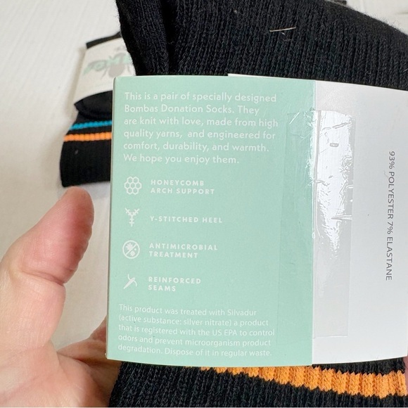 New Bombas 7 Pairs of Black Calf Socks Size XS Women’s Size 4-6 Youth Size 1-6 - Picture 3 of 6